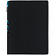 Ежедневник Flexpen Black, недатированный, черный с бирюзовым с логотипом в Волгограде заказать по выгодной цене в кибермаркете AvroraStore