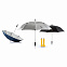 Зонт-трость антишторм Hurricane 27, серый с логотипом в Волгограде заказать по выгодной цене в кибермаркете AvroraStore