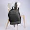 Рюкзак "URBAN",  черный/серый, 39х27х10 cм, полиэстер 600D с логотипом в Волгограде заказать по выгодной цене в кибермаркете AvroraStore