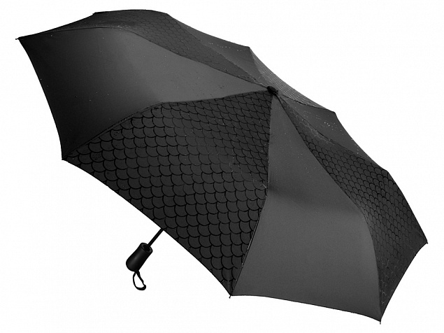 Зонт-полуавтомат складной Marvy с проявляющимся рисунком, черный с логотипом в Волгограде заказать по выгодной цене в кибермаркете AvroraStore