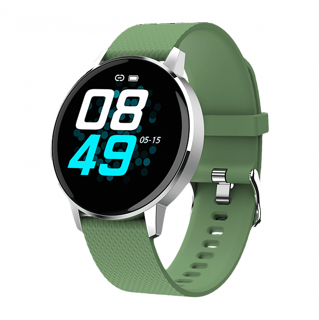 Фитнес часы GEOZON SKY c измерением кислорода в крови, зеленые с логотипом в Волгограде заказать по выгодной цене в кибермаркете AvroraStore