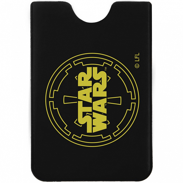 Чехол для карточки Star Wars, черный с желтым с логотипом в Волгограде заказать по выгодной цене в кибермаркете AvroraStore