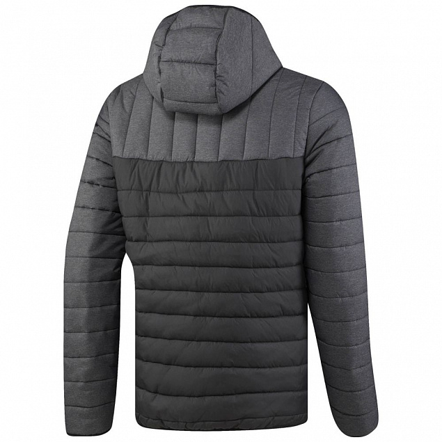 Куртка мужская Outdoor, серая с черным с логотипом в Волгограде заказать по выгодной цене в кибермаркете AvroraStore