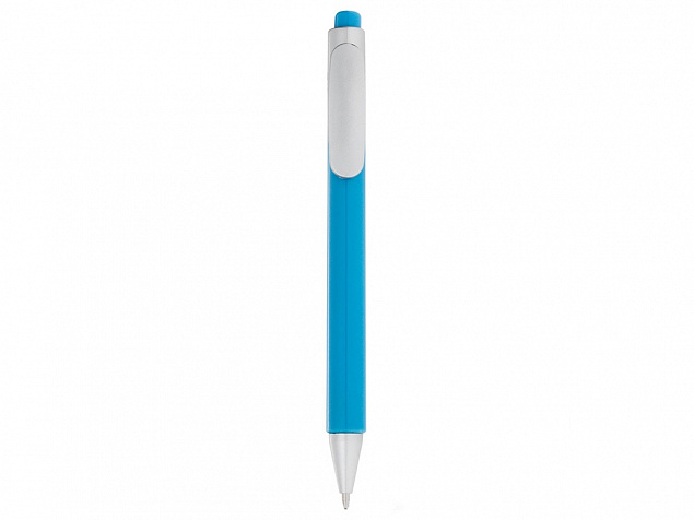 Ручка шариковая Athens черные чернила, голубой с логотипом в Волгограде заказать по выгодной цене в кибермаркете AvroraStore