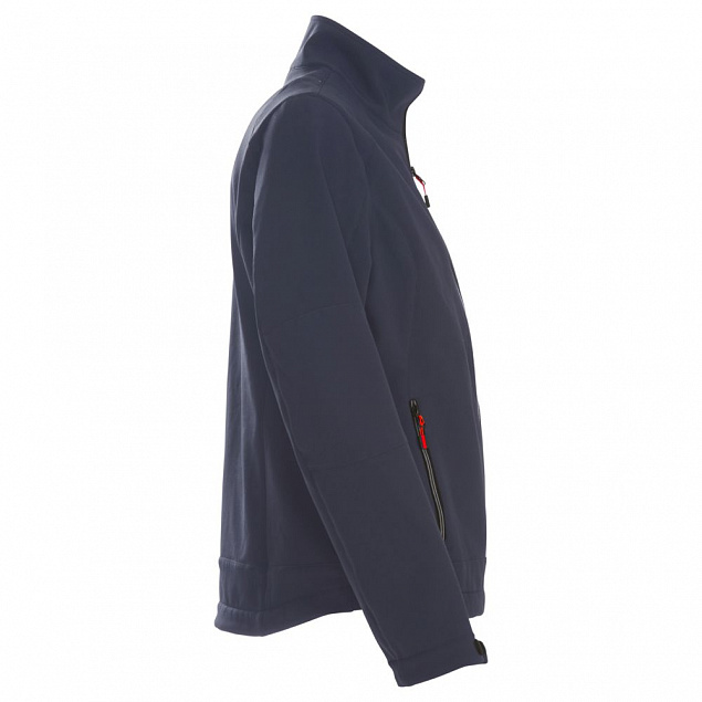 Куртка софтшелл женская TRIAL LADY, темно-синяя с логотипом в Волгограде заказать по выгодной цене в кибермаркете AvroraStore