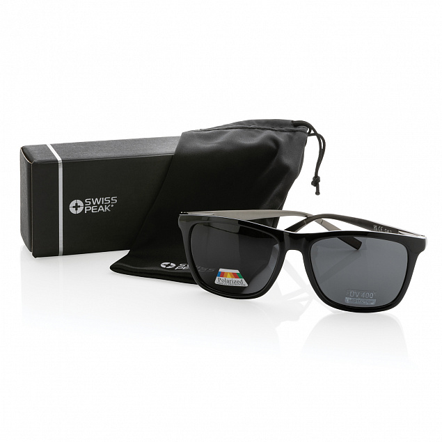 Солнцезащитные поляризационные очки Swiss Peak из переработанного пластика RCS с логотипом в Волгограде заказать по выгодной цене в кибермаркете AvroraStore