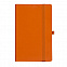 Бизнес-блокнот "Gracy", 130х210 мм, оранжев., кремовая бумага, гибкая обложка, в линейку, на резинке с логотипом в Волгограде заказать по выгодной цене в кибермаркете AvroraStore