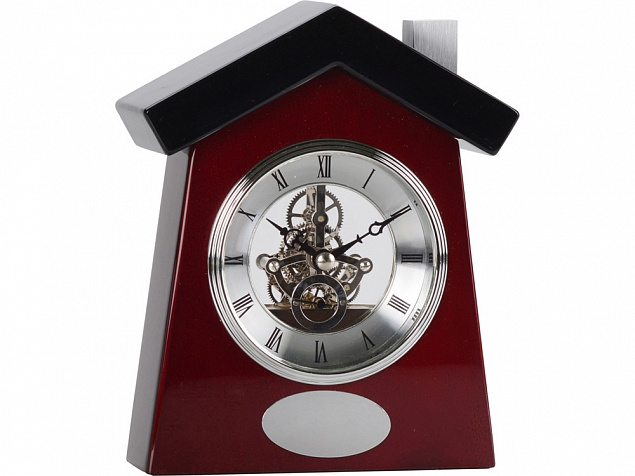 Часы настольные «Домик» с логотипом в Волгограде заказать по выгодной цене в кибермаркете AvroraStore