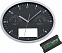 Часы настенные INSERT3 с термометром и гигрометром, черные с логотипом в Волгограде заказать по выгодной цене в кибермаркете AvroraStore