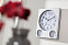 Часы настенные прямоугольные SATURN, серебро с логотипом в Волгограде заказать по выгодной цене в кибермаркете AvroraStore