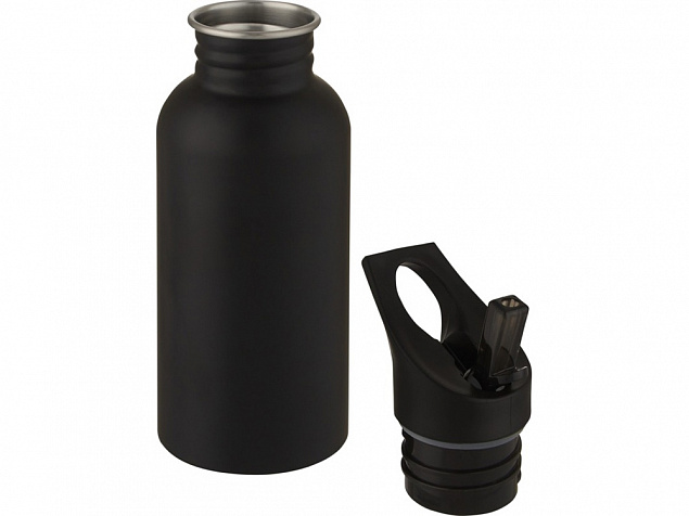 Lexi, спортивная бутылка из нержавеющей стали объемом 500 мл, черный с логотипом в Волгограде заказать по выгодной цене в кибермаркете AvroraStore
