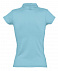 Рубашка поло женская Prescott Women 170, бирюзовая с логотипом в Волгограде заказать по выгодной цене в кибермаркете AvroraStore