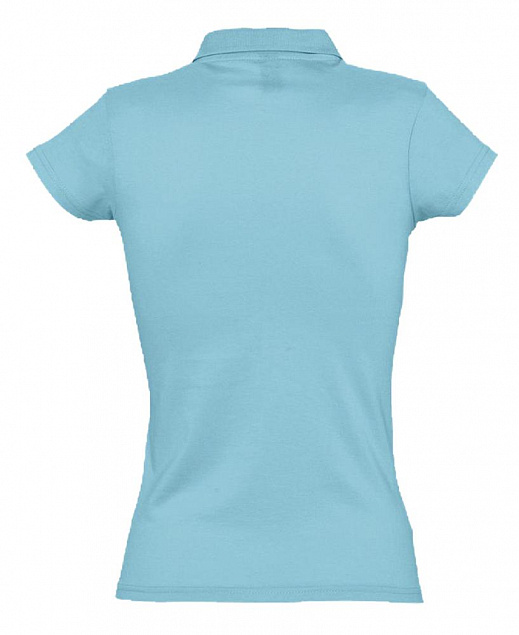 Рубашка поло женская Prescott Women 170, бирюзовая с логотипом в Волгограде заказать по выгодной цене в кибермаркете AvroraStore