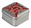 Коробка квадратная, серебристая с логотипом в Волгограде заказать по выгодной цене в кибермаркете AvroraStore