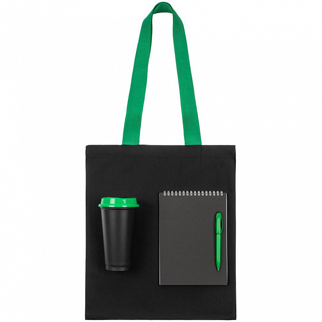 Набор Take Part, черный с зеленым с логотипом в Волгограде заказать по выгодной цене в кибермаркете AvroraStore