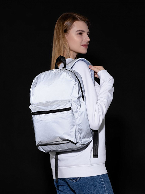 Городской рюкзак Manifest из светоотражающей ткани, серый с логотипом в Волгограде заказать по выгодной цене в кибермаркете AvroraStore