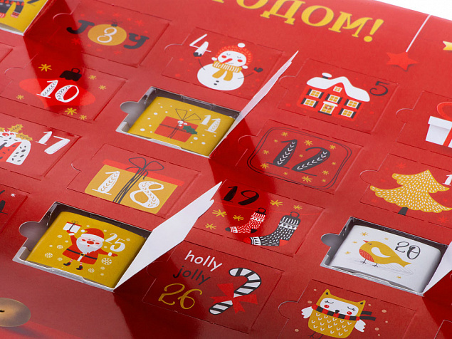Шоколадный адвент-календарь «Festive» с логотипом в Волгограде заказать по выгодной цене в кибермаркете AvroraStore