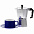 Набор для кофе Clio, синий с логотипом в Волгограде заказать по выгодной цене в кибермаркете AvroraStore