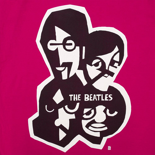 Футболка женская «Меламед. The Beatles», ярко-розовая (фуксия) с логотипом в Волгограде заказать по выгодной цене в кибермаркете AvroraStore