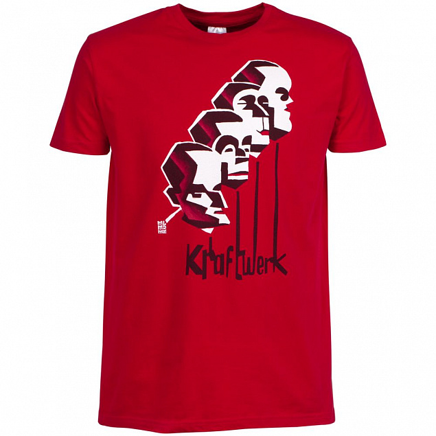 Футболка «Меламед. Kraftwerk», красная с логотипом в Волгограде заказать по выгодной цене в кибермаркете AvroraStore