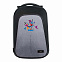 Рюкзак Stile c USB разъемом, серый/серый с логотипом в Волгограде заказать по выгодной цене в кибермаркете AvroraStore