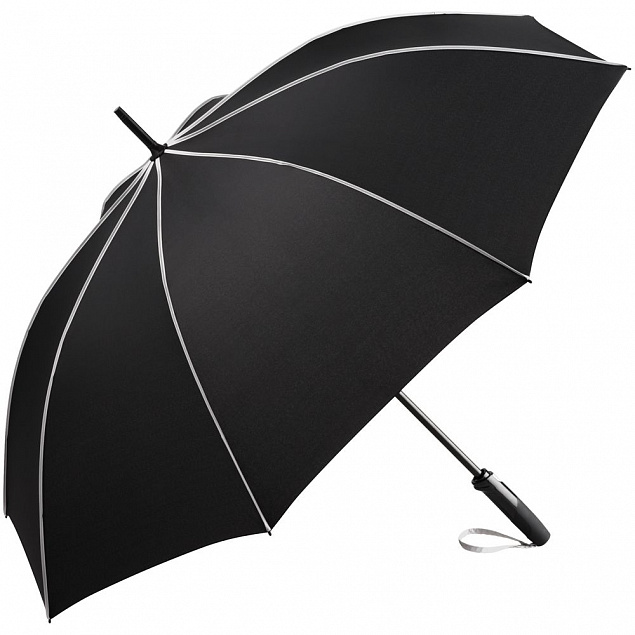 Зонт-трость Seam, светло-серый с логотипом в Волгограде заказать по выгодной цене в кибермаркете AvroraStore