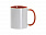 Кружка для сублимации, 330 мл, d=82 мм, стандарт А, белая, красная внутри, красная ручка с логотипом в Волгограде заказать по выгодной цене в кибермаркете AvroraStore