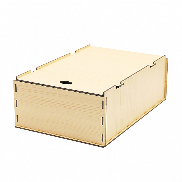 Коробка ламинированная деревянная 22,5 х 24,5 х 9,6 см с логотипом в Волгограде заказать по выгодной цене в кибермаркете AvroraStore