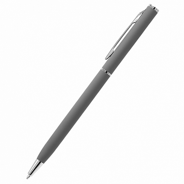 Ручка шариковая металлическая Tinny Soft - Серый CC с логотипом в Волгограде заказать по выгодной цене в кибермаркете AvroraStore