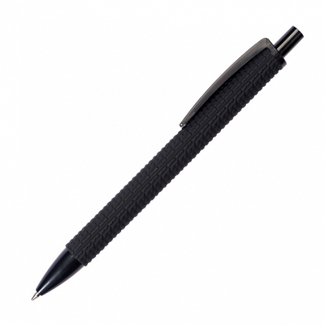 Пластиковая ручка, черная с логотипом в Волгограде заказать по выгодной цене в кибермаркете AvroraStore