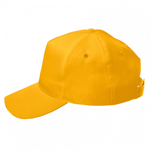 Бейсболка "Fortuna", 5 клиньев, застежка на липучке, желтый, 100% полиэстер, плотность 140 г/м2 с логотипом в Волгограде заказать по выгодной цене в кибермаркете AvroraStore