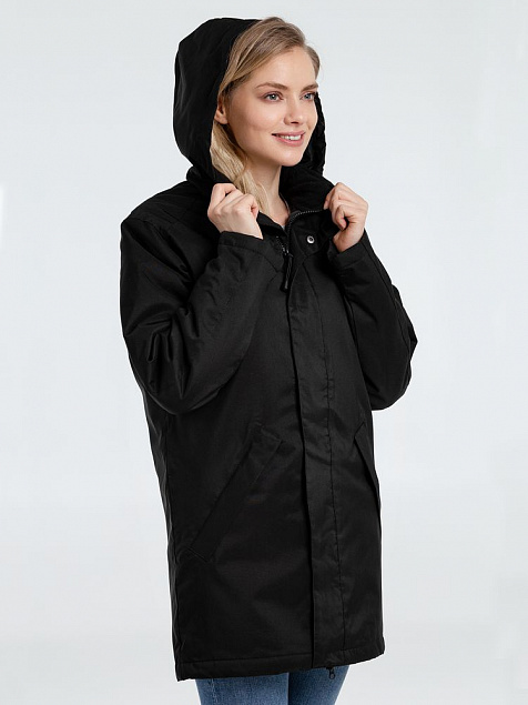 Куртка на стеганой подкладке ROBYN, черная с логотипом в Волгограде заказать по выгодной цене в кибермаркете AvroraStore