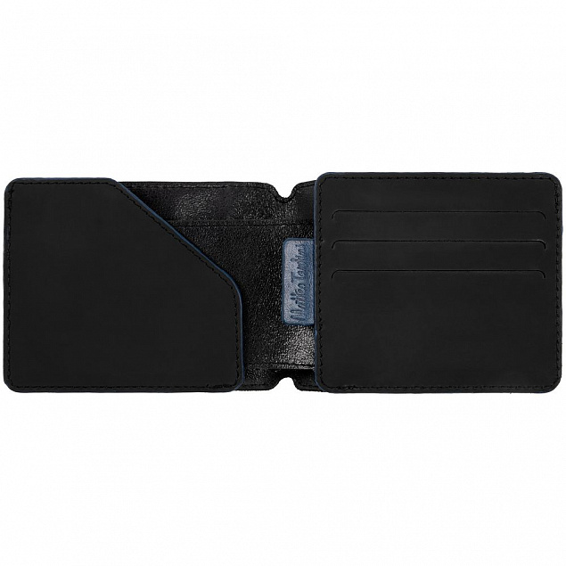 Портмоне Arrival, черное с синим с логотипом в Волгограде заказать по выгодной цене в кибермаркете AvroraStore