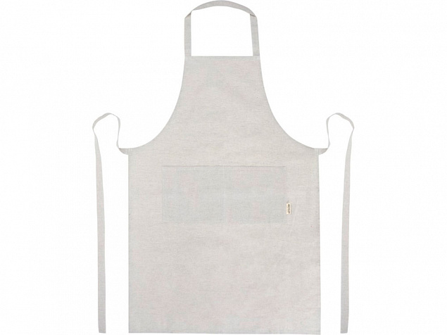 Pheebs 200 g/m² recycled cotton apron, серый яркий с логотипом в Волгограде заказать по выгодной цене в кибермаркете AvroraStore