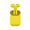 Наушники беспроводные с зарядным боксом TWS AIR SOFT, цвет желтый  с логотипом в Волгограде заказать по выгодной цене в кибермаркете AvroraStore