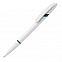 Ручка шариковая NOVA R, белый/темно-синий с логотипом в Волгограде заказать по выгодной цене в кибермаркете AvroraStore