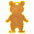 Пешеходный светоотражатель «Мишка», неон-желтый с логотипом в Волгограде заказать по выгодной цене в кибермаркете AvroraStore