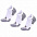 Набор из 3 пар спортивных женских носков Monterno Sport, синий, голубой и белый с логотипом в Волгограде заказать по выгодной цене в кибермаркете AvroraStore