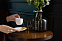 Кофейная пара Mansion Select, белая с серебристой отводкой с логотипом в Волгограде заказать по выгодной цене в кибермаркете AvroraStore