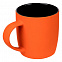 Кружка Surprise Touch Black c покрытием софт-тач, оранжевая с логотипом в Волгограде заказать по выгодной цене в кибермаркете AvroraStore