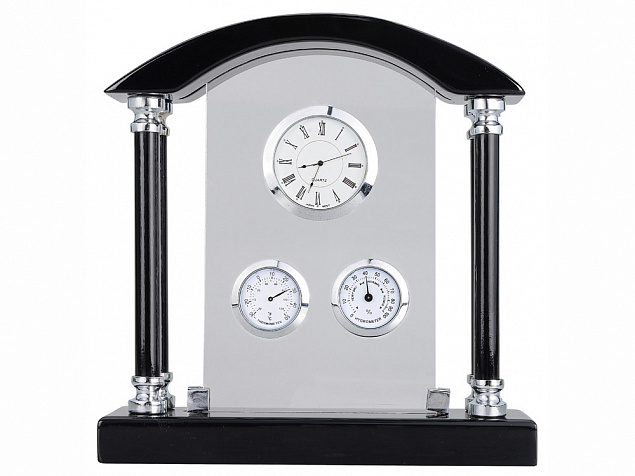 Погодная станция Нобель: часы, термометр, гигрометр с логотипом в Волгограде заказать по выгодной цене в кибермаркете AvroraStore