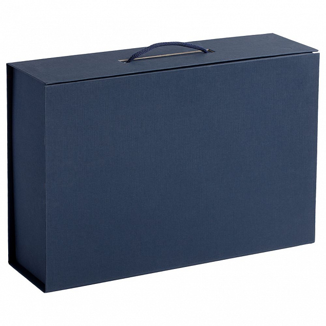 Коробка Case, подарочная, синяя с логотипом в Волгограде заказать по выгодной цене в кибермаркете AvroraStore