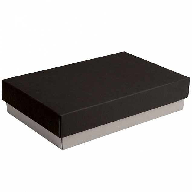 Коробка подарочная CRAFT BOX, 17,5*11,5*4 см, серый, черный, картон  с логотипом в Волгограде заказать по выгодной цене в кибермаркете AvroraStore