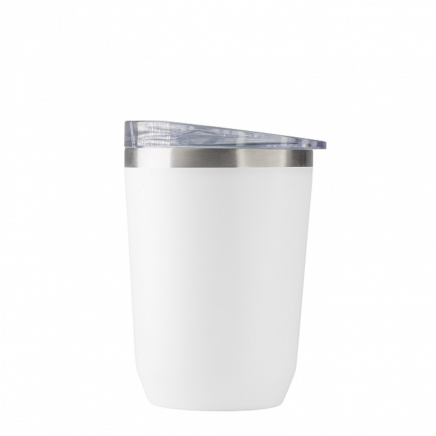 Термокружка вакуумная с керамическим покрытием Arctic, 380 ml, белый/аква с логотипом в Волгограде заказать по выгодной цене в кибермаркете AvroraStore