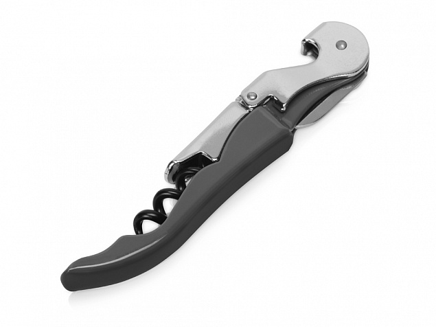 PULLTAPS BASIC GREY/Нож сомелье Pulltap's Basic, темно-серый с логотипом в Волгограде заказать по выгодной цене в кибермаркете AvroraStore