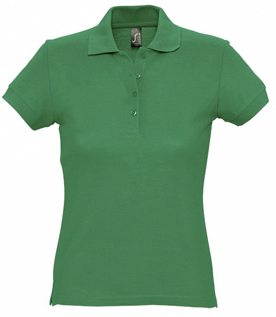 Рубашка поло женская PASSION 170, ярко-зеленая с логотипом в Волгограде заказать по выгодной цене в кибермаркете AvroraStore