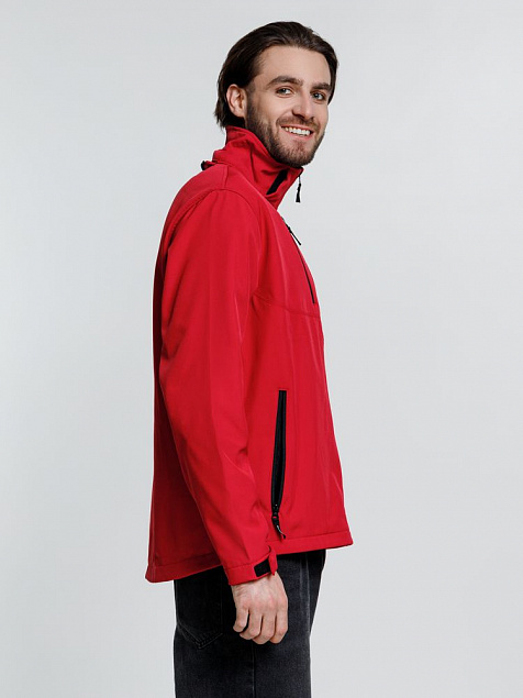 Куртка софтшелл мужская Zagreb, красная с логотипом в Волгограде заказать по выгодной цене в кибермаркете AvroraStore