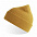 Шапка NELSON в рубчик с отворотом,100%  органический хлопок, горчичный с логотипом в Волгограде заказать по выгодной цене в кибермаркете AvroraStore