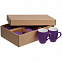 Набор кружек Good Morning c покрытием софт-тач, фиолетовый с логотипом в Волгограде заказать по выгодной цене в кибермаркете AvroraStore