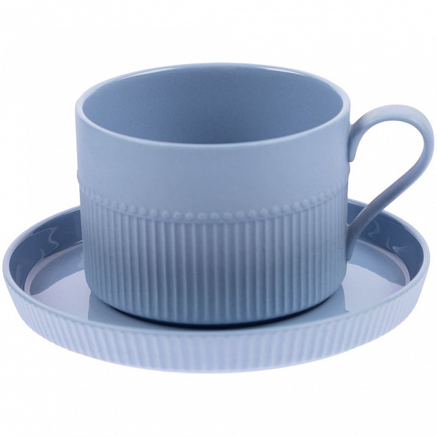 Чайная пара Pastello Moderno, голубая с логотипом в Волгограде заказать по выгодной цене в кибермаркете AvroraStore